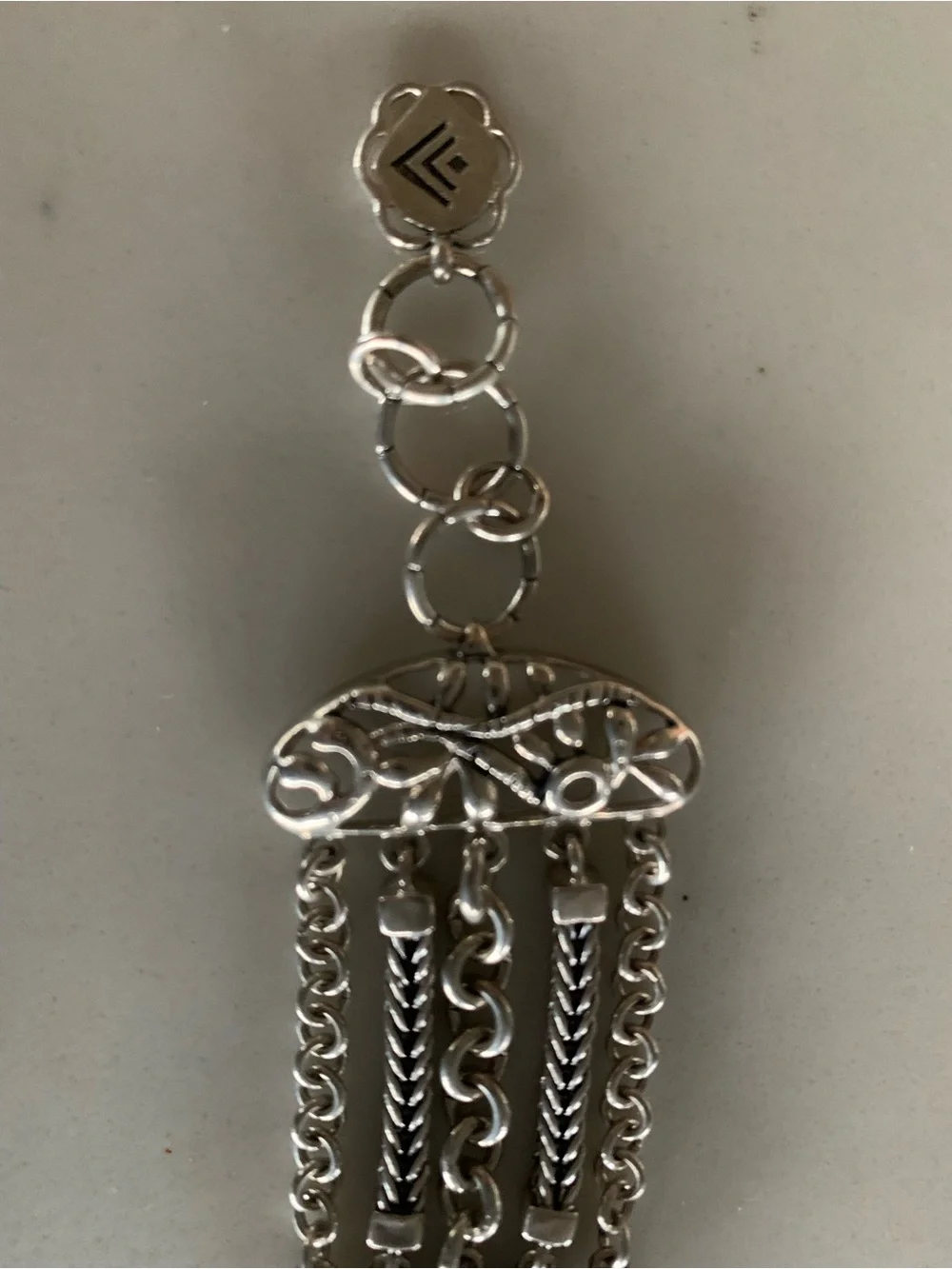 Silpada B2711 “Cavalier” .925 Sterling Silver and Zirconia Bracelet